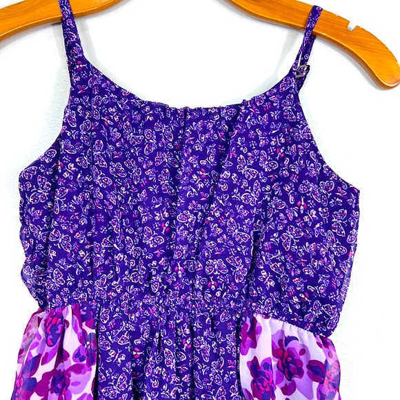 Children’s Place high and low Purple Floral Dress - Picture 2 of 5